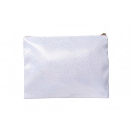 Sublimation White Glitter Pencil/Makeup Case(16.5*23cm)(10/pack)